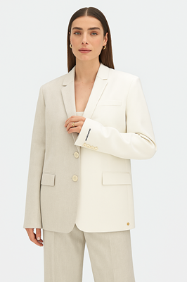 JOSH V Blazer Suus JV-2508-0303 creme white light grey melange