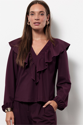 Studio Anneloes Jezz ruffle top 13367 Blackberry