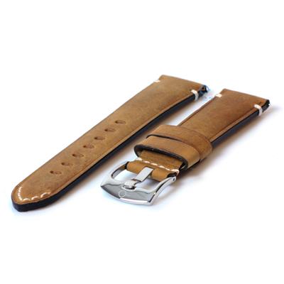 Vintage horlogeband 22mm lichtbruin