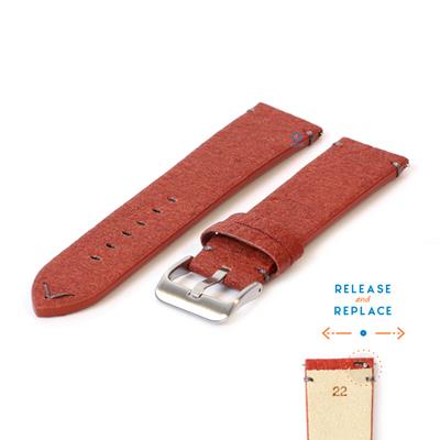 Vegan horlogeband 22mm bruin