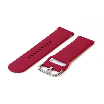 Horlogeband 22mm siliconen wijnrood