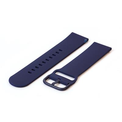Horlogeband 22mm siliconen donkerblauw