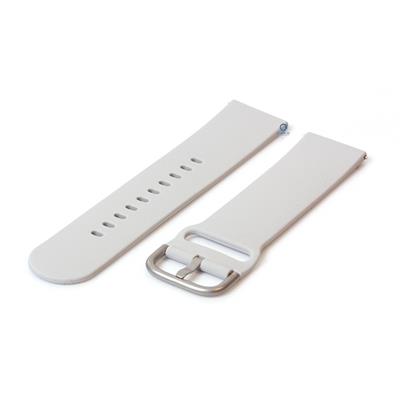 Horlogeband 22mm siliconen lichtgrijs