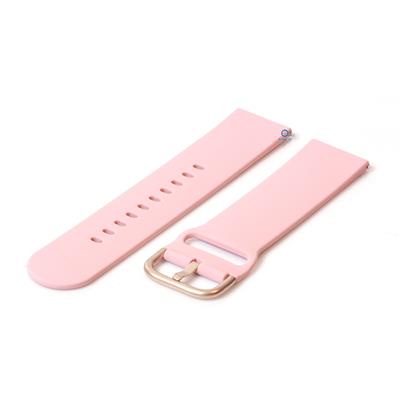 Horlogeband 22mm siliconen roze
