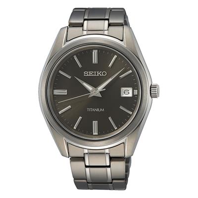 Seiko SUR375P1 - horloge van titanium en saffier