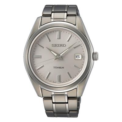 Seiko SUR369P1 - horloge van titanium en saffier