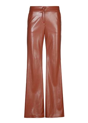 Caroline Biss Leren Broek Cognac