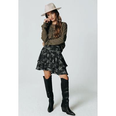 Colourful rebel Mosh Skirt WS213132 Blackwhite