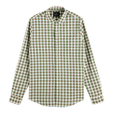 Scotch Heren Ruit Overhemd 162230 Groen Bruin