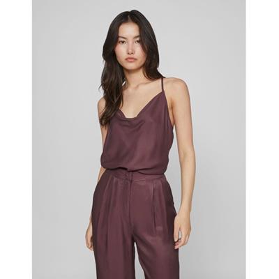 Vila Top met bandjes 14088906 Aubergine Roze