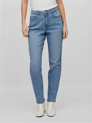 Vila High-Waist Lengte32 Mom Jeans 14080230 Blauw