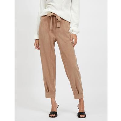 Vila High Waist Broek 14066371 Bruin