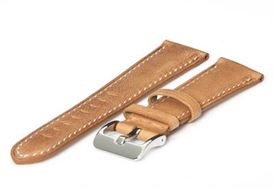 Horlogeband 22mm vintage lichtbruin