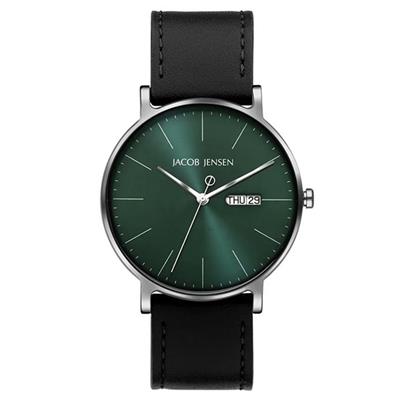 Jacob Jensen 164 - Titanium horloge met saffier