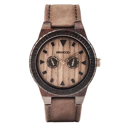 WeWOOD horloge Leo Leather Chocolate