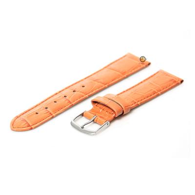 Horlogeband 18mm oranje leer