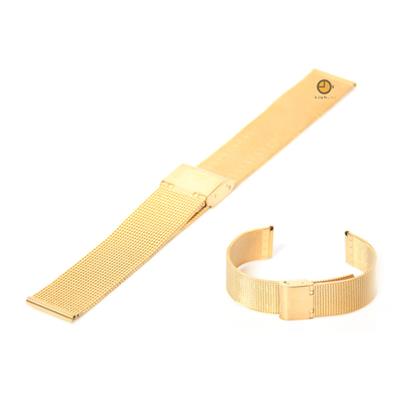 Milanese horlogeband 18mm goud