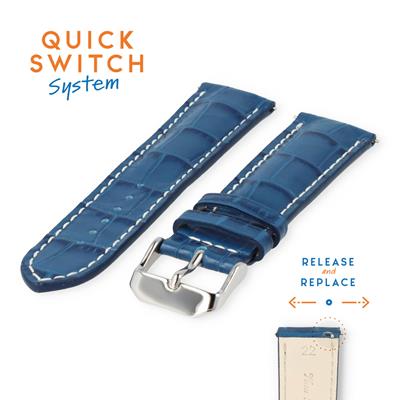 Horlogeband 22mm donkerblauw
