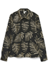 Vmgertrude l/s shirt wvn btq ga Black w. gold leave emb