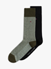 Tommy Hilfiger Set van 2 paar sokken 701236313.004 Army