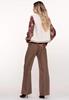 Geisha flared pants with regular waist Camel