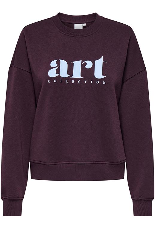 Onlbest l/s print crew neck swt Winetasting Art
