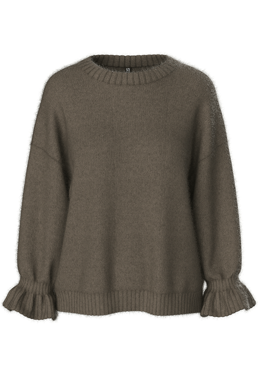 Pcjimma ls o-neck cuff knit pwp bc Morel