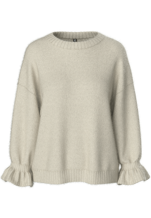 Pcjimma ls o-neck cuff knit pwp bc Birch