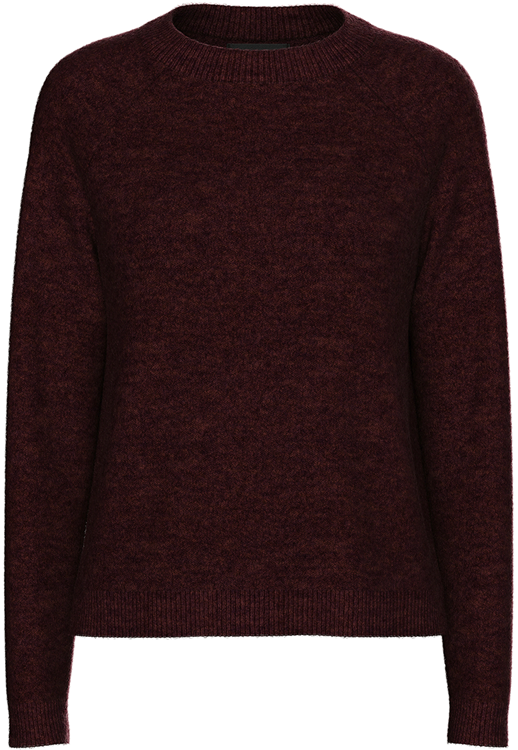 Pcjuliana ls o-neck knit noos bc Tawny port