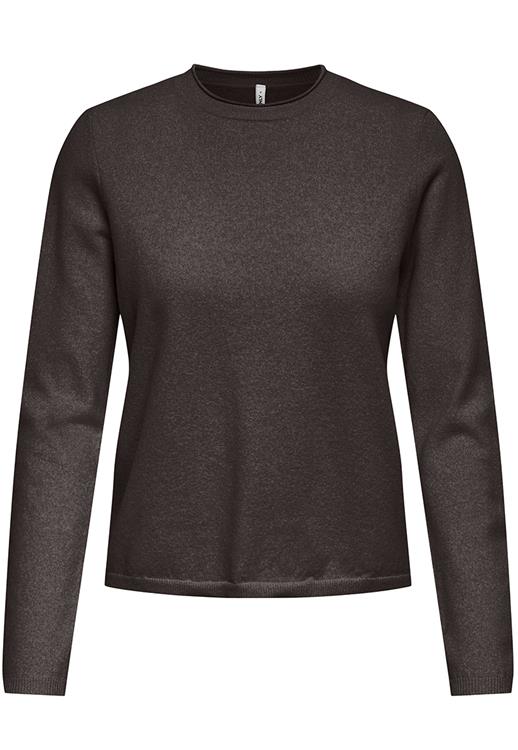 Onlloyal 2/4 o-neck pullover knt Chocolate torte