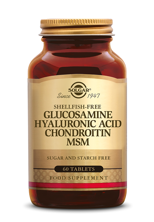 Solgar Glucosamine Hyaluronic Acid Chondroitin MSM 60 Tabletten