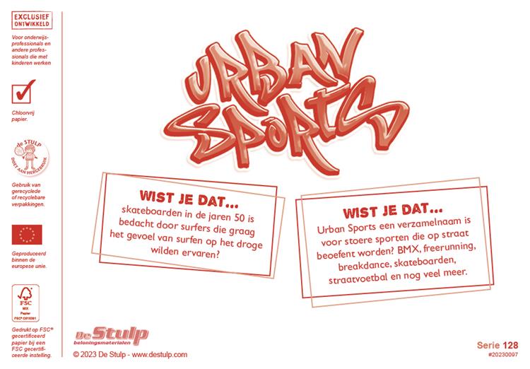 Klein Pak Beloningsstickers Urban Sports