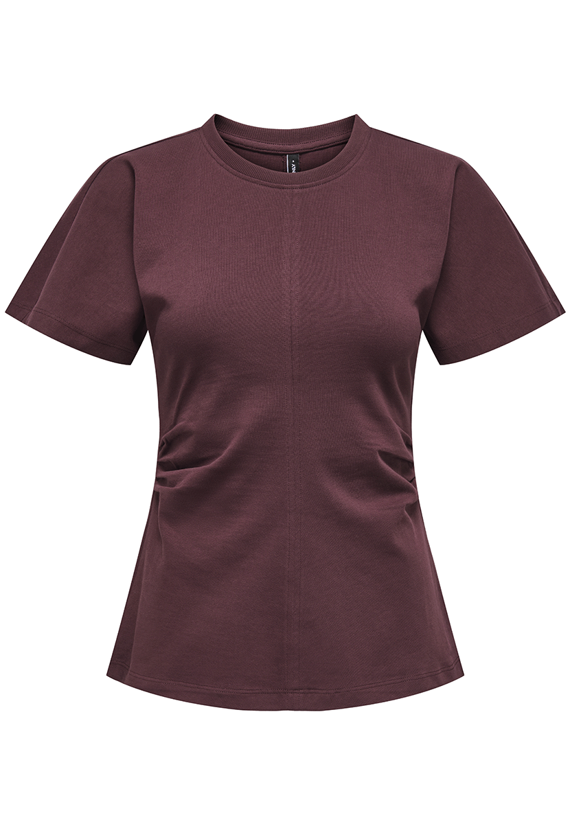 Onlmarie life s/s ruching top jrs noos Decadent chocolate