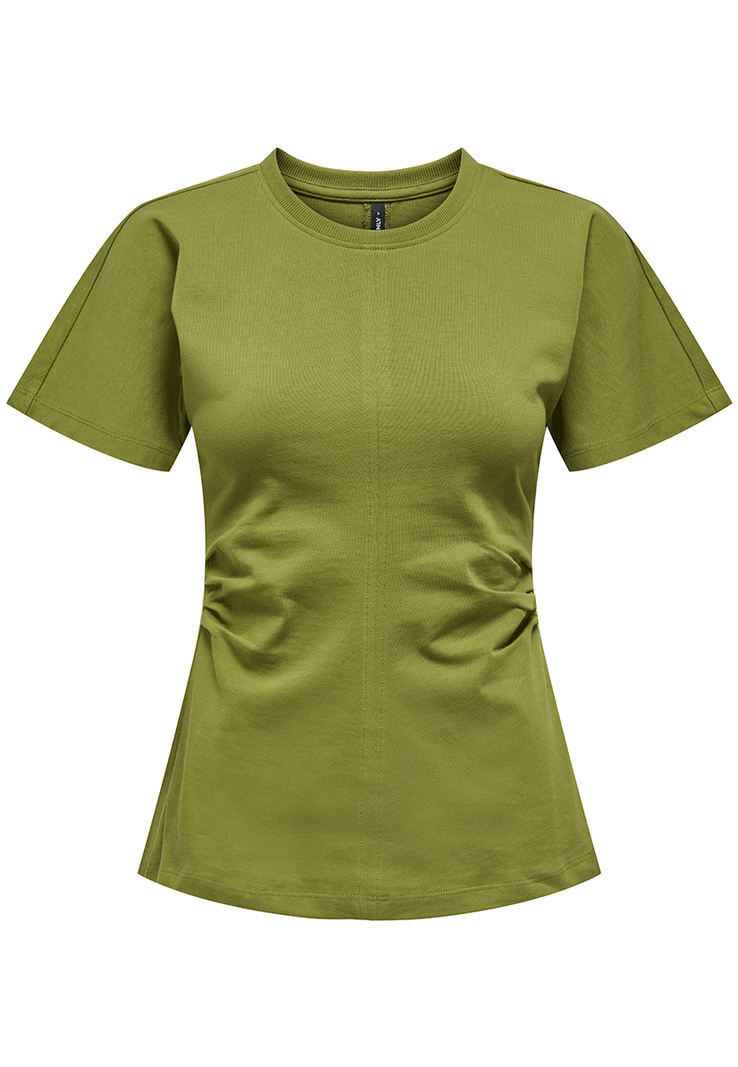 Onlmarie life s/s ruching top jrs noos Peat moss