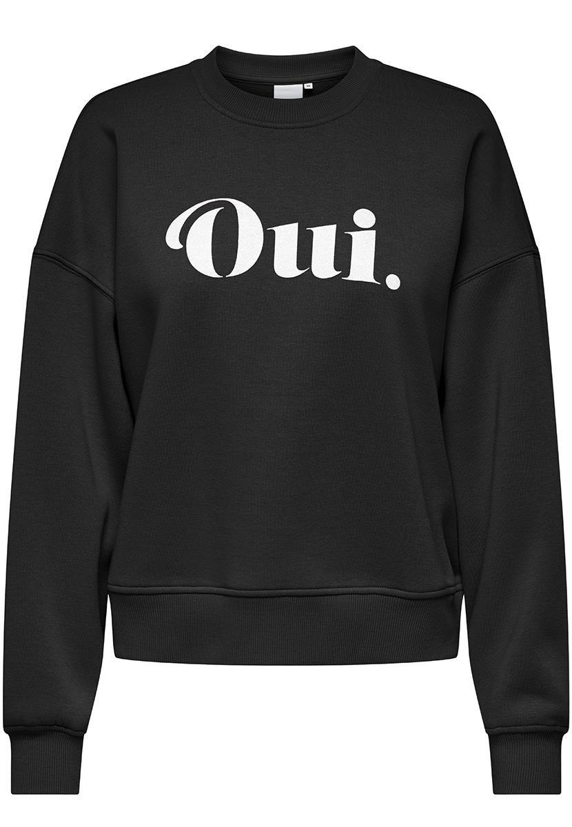 Onlbest l/s print crew neck swt Black Oui