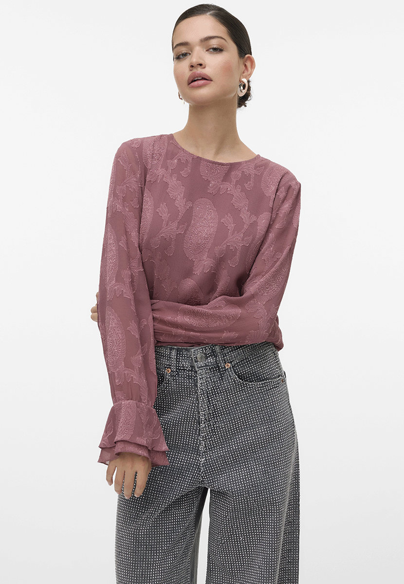 Vmmishi ls top wvn Rose brown