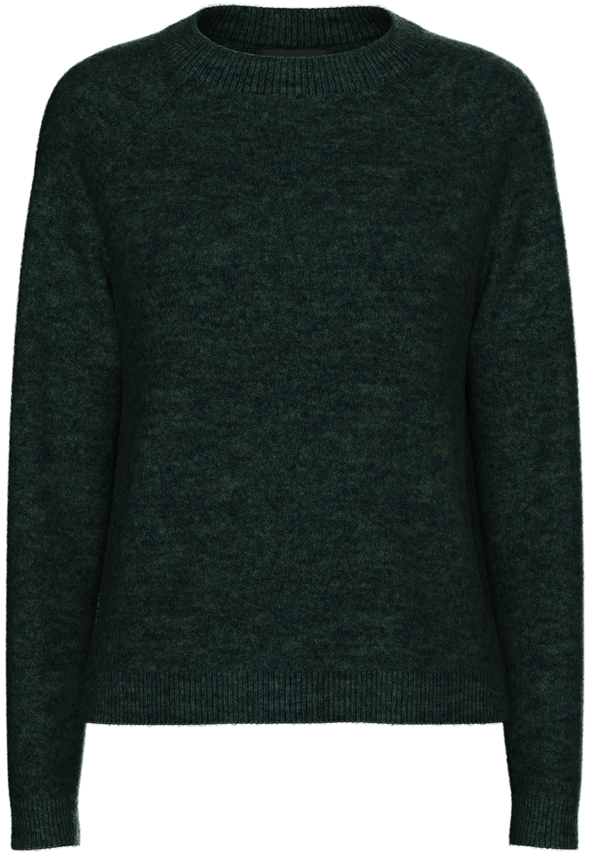Pcjuliana ls o-neck knit noos bc Darkest spruce