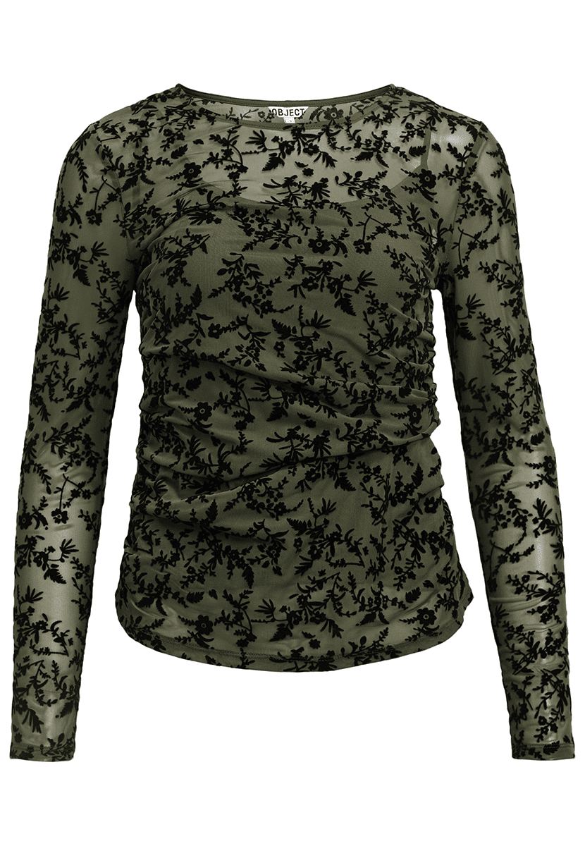 OBJADELINE SLM L/S TOP 142 Kambaba Black