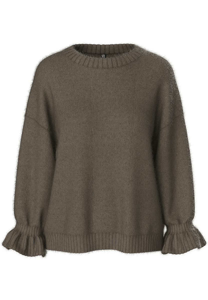 Pcjimma ls o-neck cuff knit pwp bc Morel