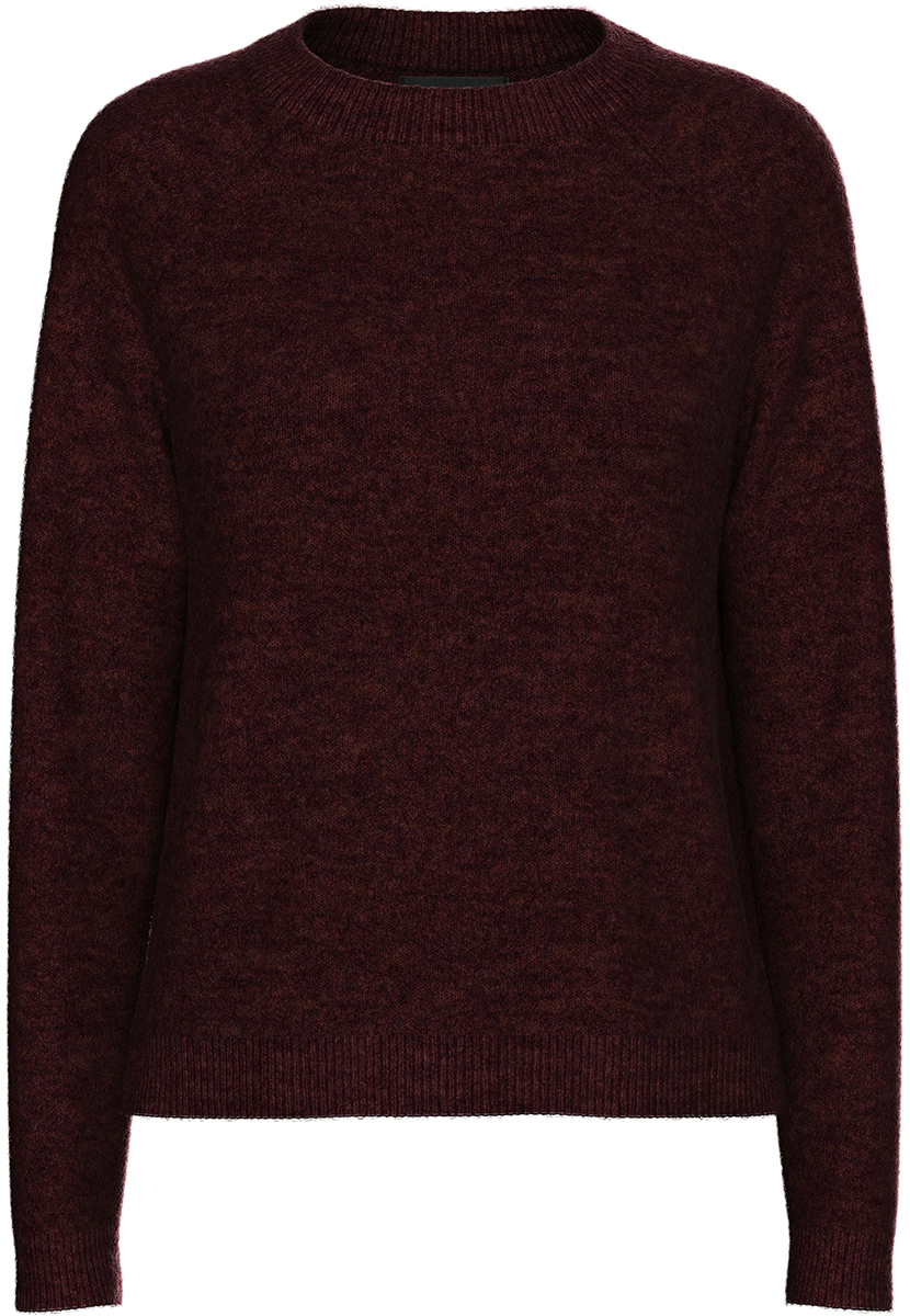 Pcjuliana ls o-neck knit noos bc Tawny port