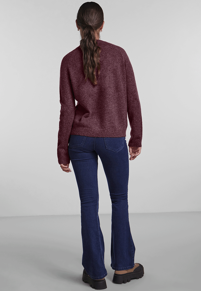 Pcjuliana ls o-neck knit noos bc Tawny port
