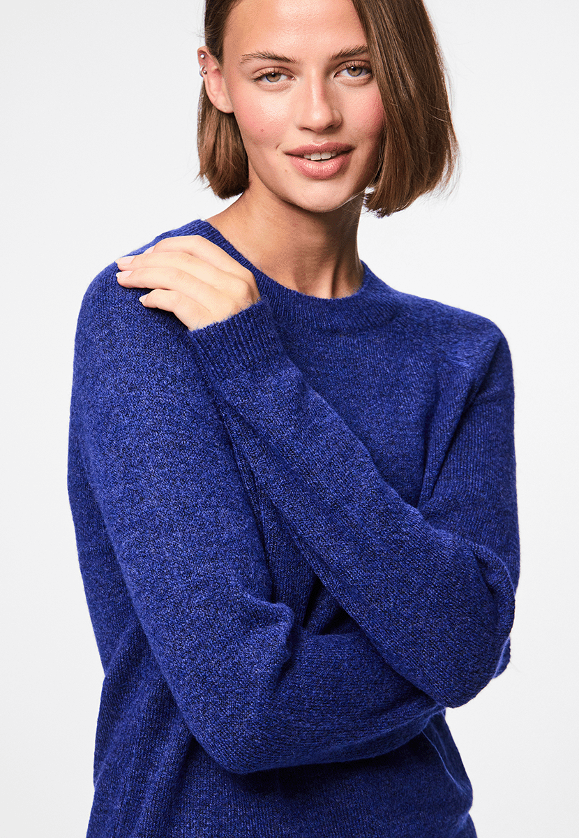 Pcjuliana ls o-neck knit noos bc Bluing
