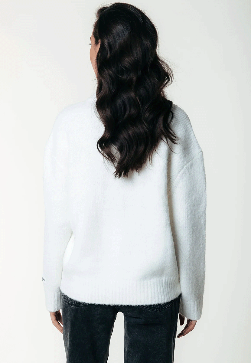 Colourful rebel rebel crewneck knitted sweater Off white