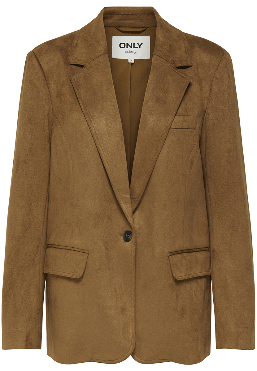 Onlina life l/s faux suede blazer tlr Nuthatch