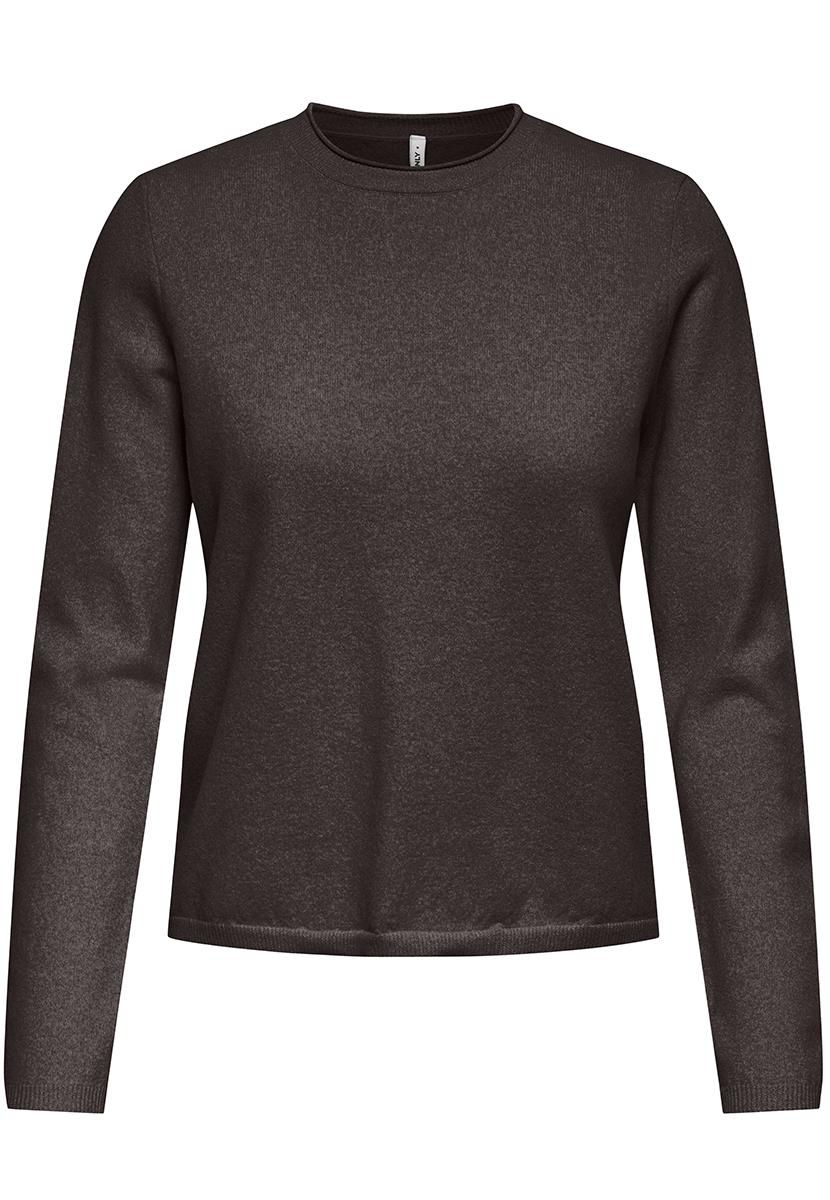 Onlloyal 2/4 o-neck pullover knt Chocolate torte