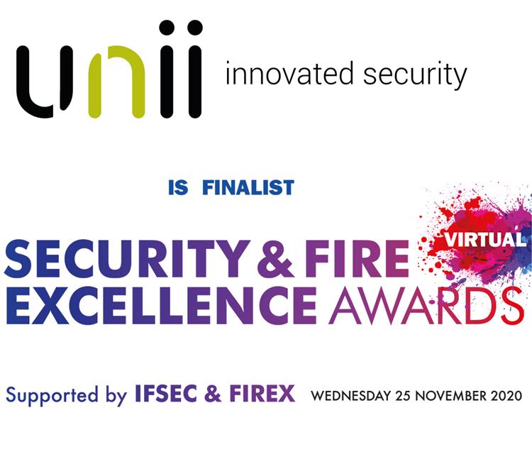 De UNii finalist van de Security & Fire Excellence Awards 2020