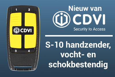 Nieuw van CDVI: S10-handzender, volledig vocht- en schokbestendig