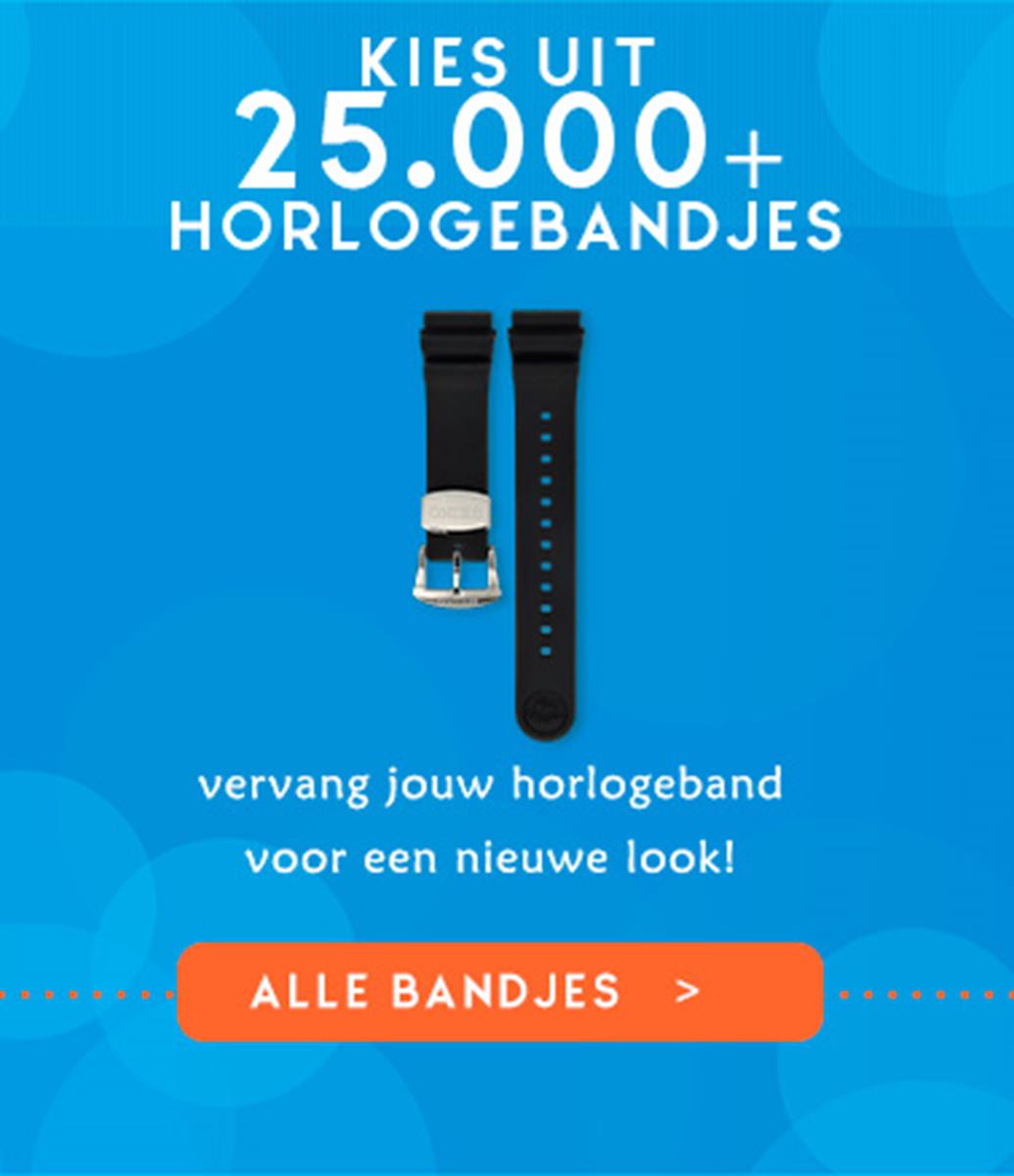 Kies uit meer dan 25.000 bandjes voor jouw horloge!